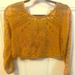 Zara Dirty Gold Crop Top *New with tags* Size M